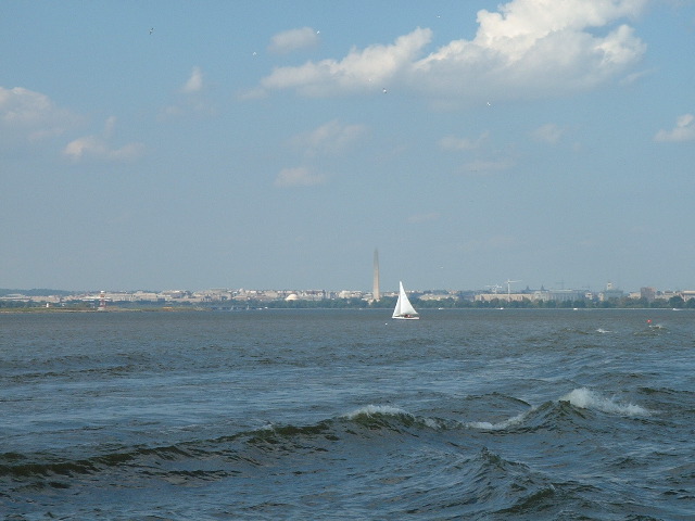 Washington Monument and Sailboat