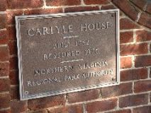 Alexandria - Carlyle House plaque